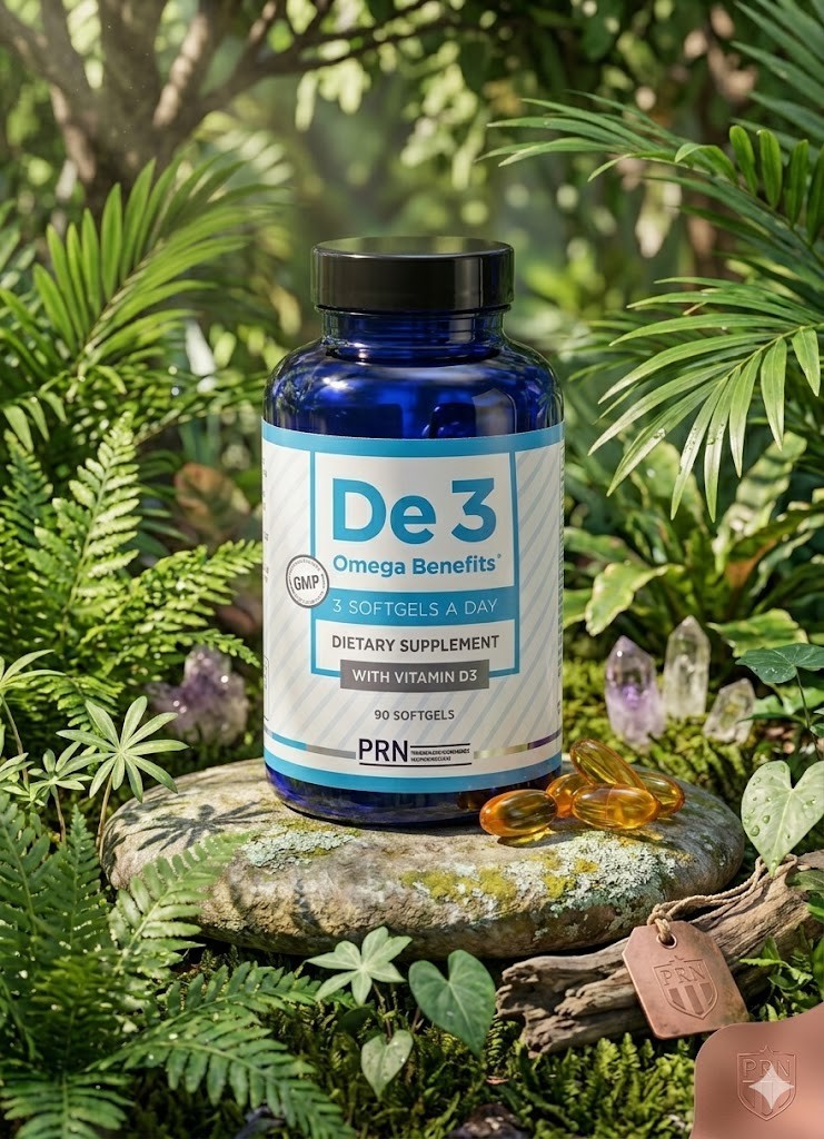 PRN De3 Omega Benefits Vitamin D3 90 Softgels Daily Dietary Supplement Free Ship