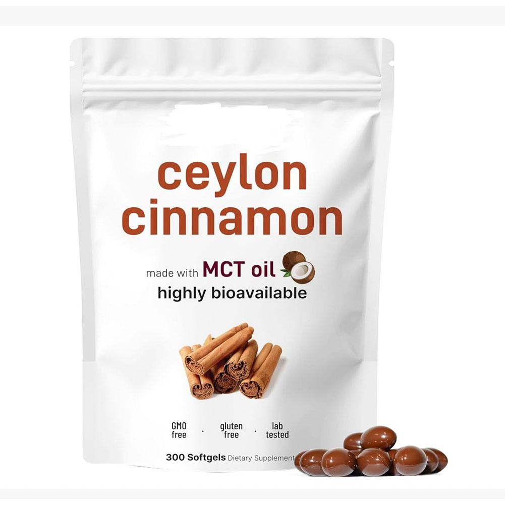 3X Ceylon Equivalent Cinnamon 7,200Mg |300Softgels with MCT Oil|HighlyBioavail`