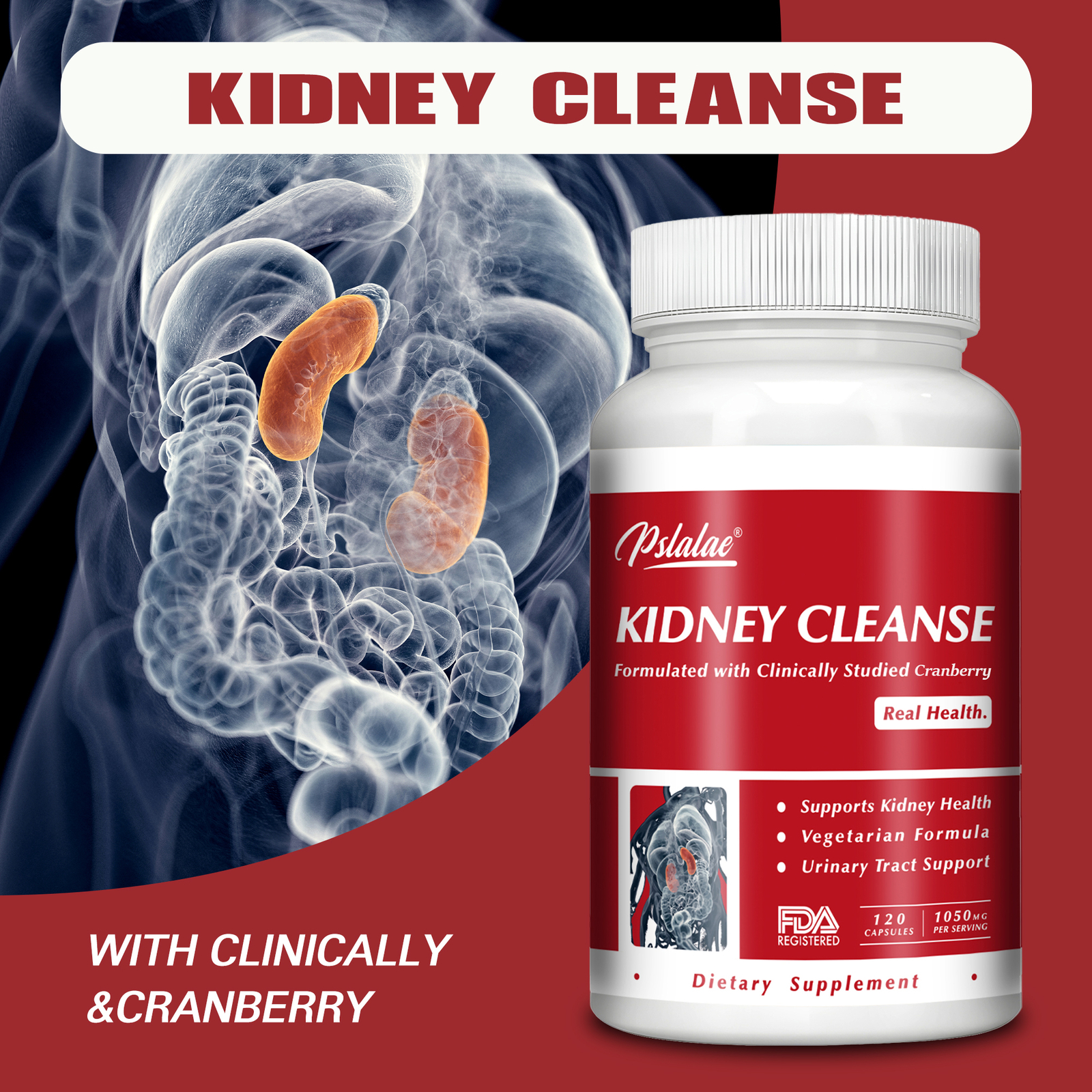 Kidney Cleanser – Support Urinary Tract Health, Bladder Function, Detoxification