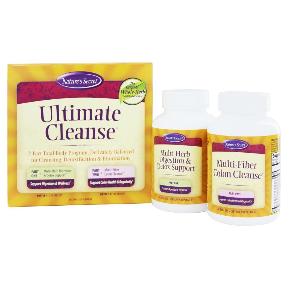 Nature’s Secret Ultimate Cleanse Program,Multi-Herb 120 Tabs&Multi-Fiber 120Tabs
