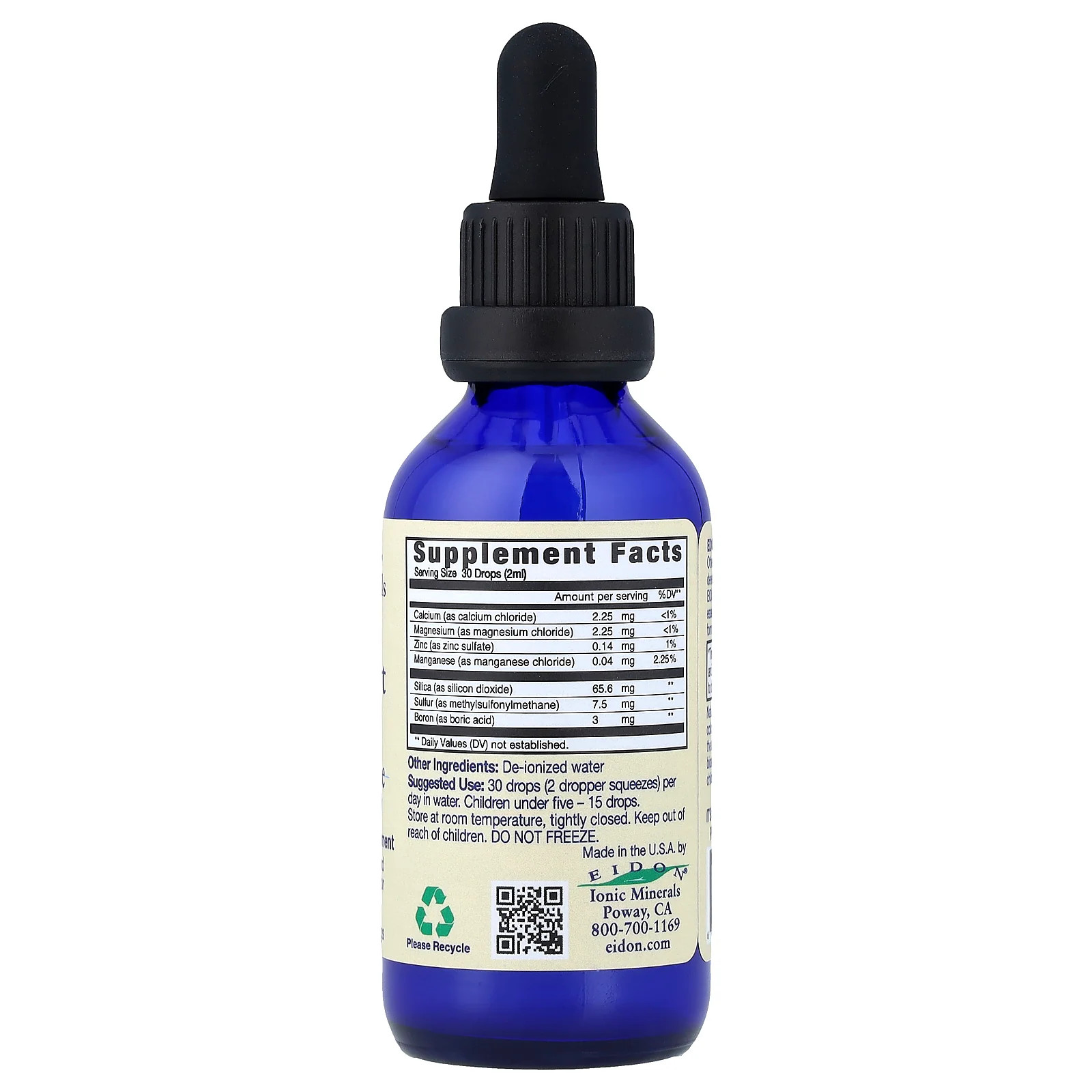2 X Eidon Ionic Minerals, Ionic Minerals, Bone Support, Liquid Concentrate, 2 o