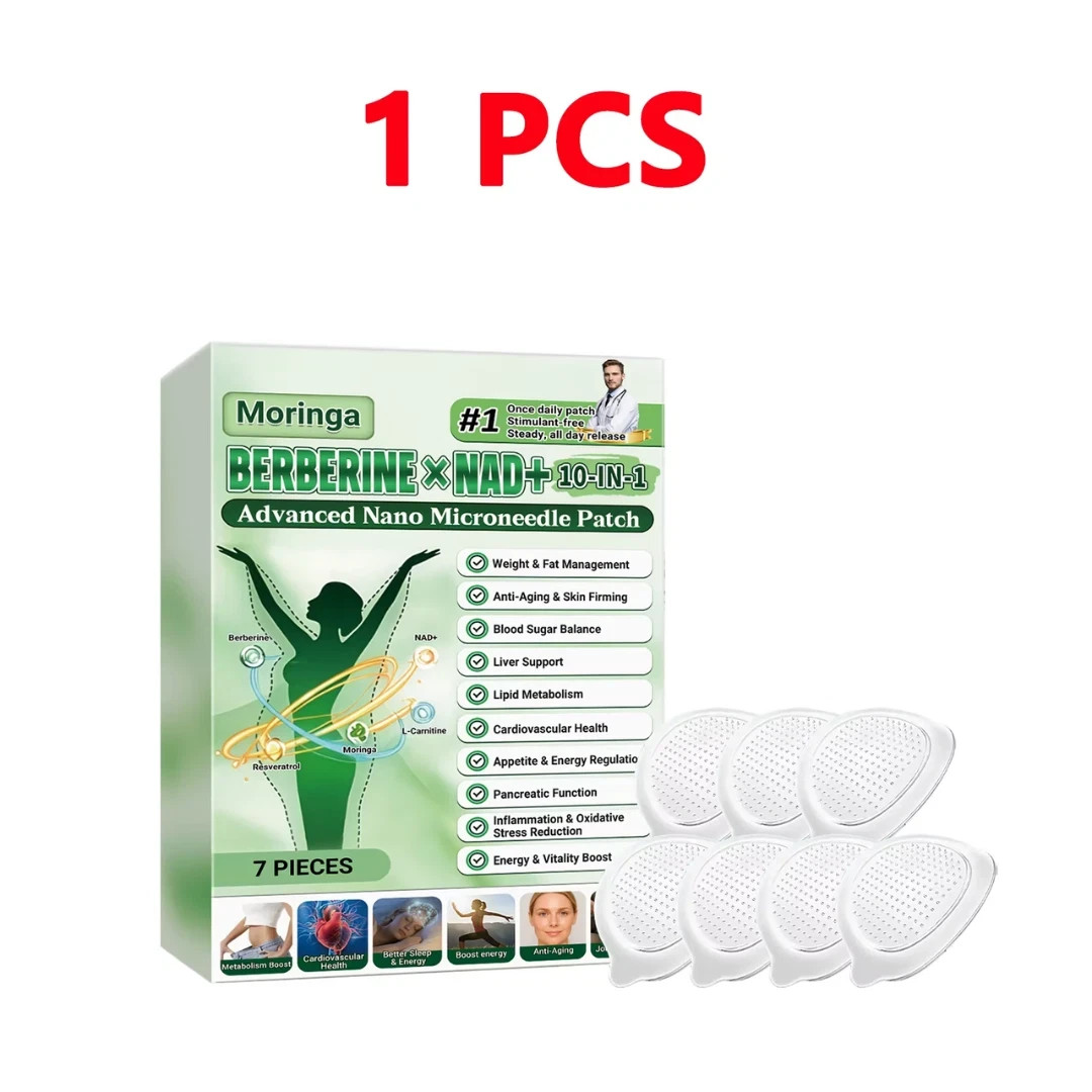 GLORENDA Moringa Berberine 10-in-1 Advanced Nano Microneedle Patch (7pcs/box)