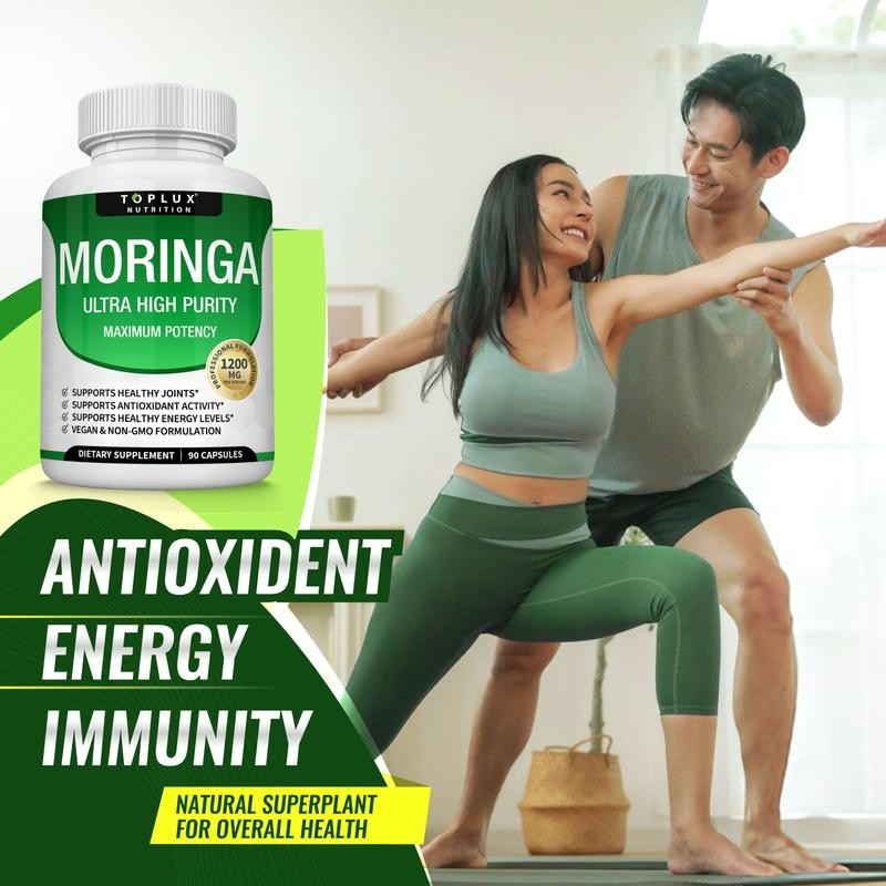Moringa 1200mg Capsules | 90 Capsules, Immune & Gut Support