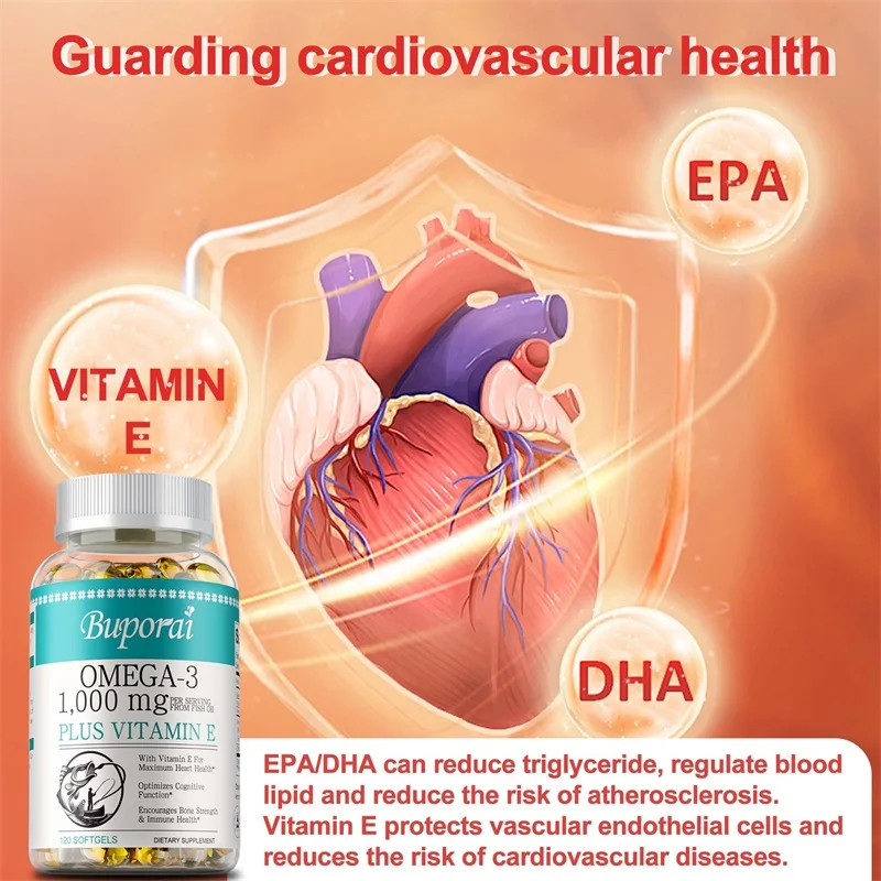 Omega 3 120pcs – Eye Health, Helps Brain Development and Cardiovascular Health