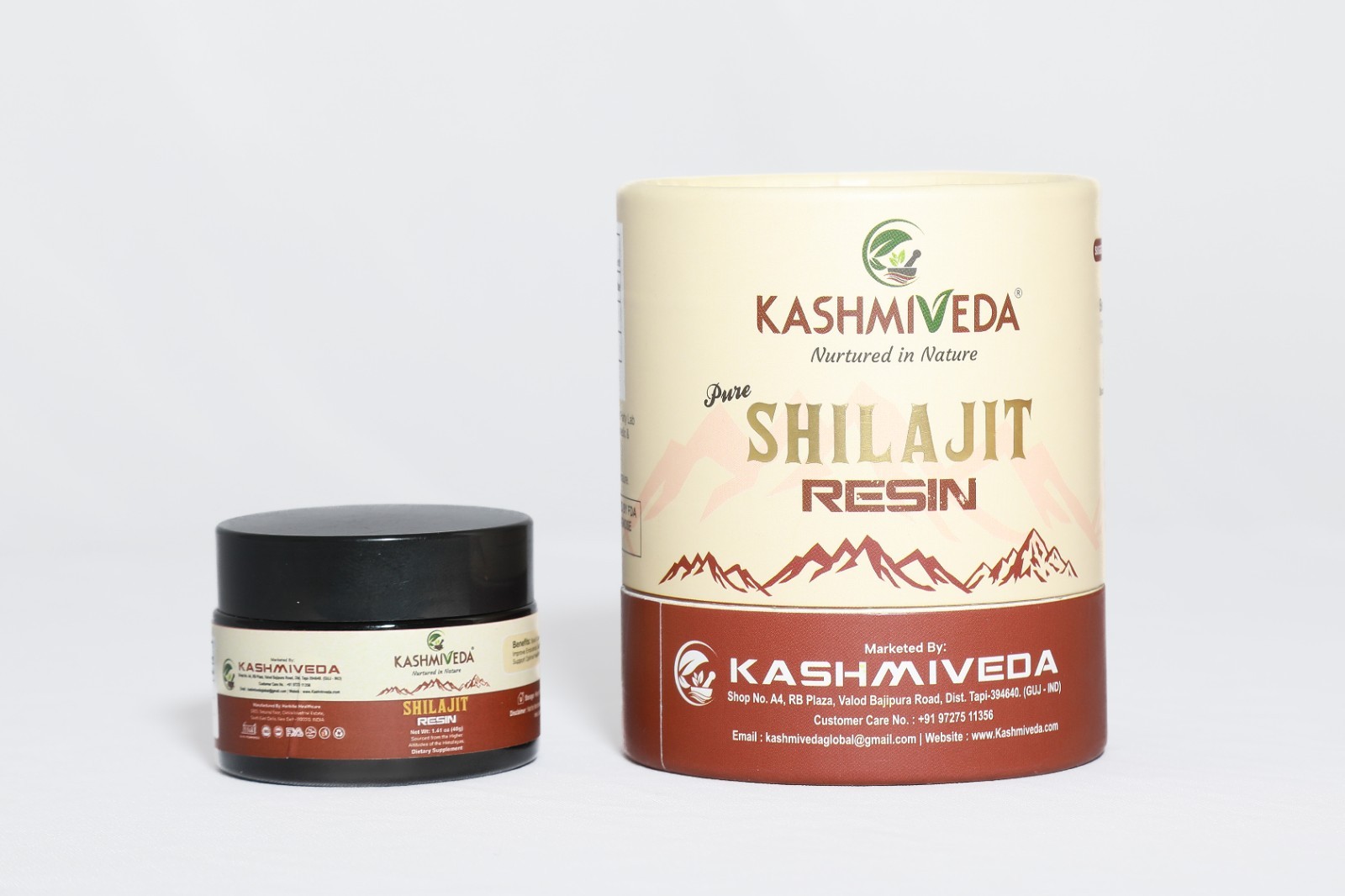 KASHMIVEDA Shilajit Resin 40 Gram, 75% Fulvic Acid Organic 100% Pure 120 Serving