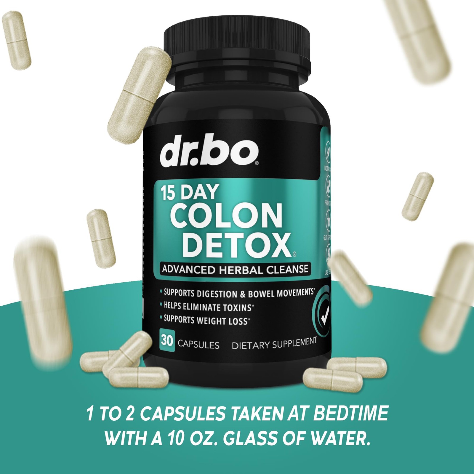 Colon Cleanser Detox for Weight Flush – 15 Day 30 Count (Pack of 1)