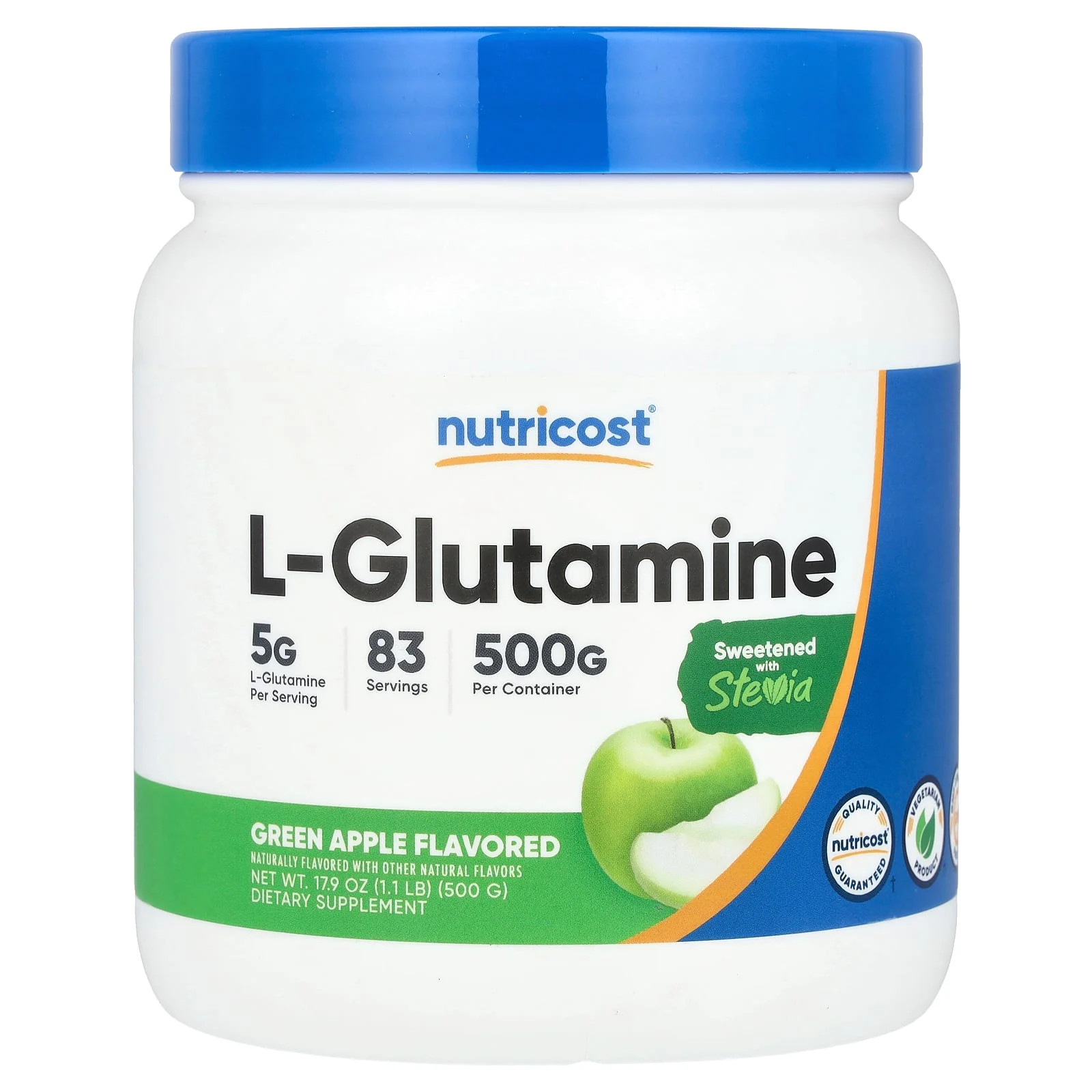 2 X Nutricost, L-Glutamine, Green Apple, 17.9 oz (500 g)