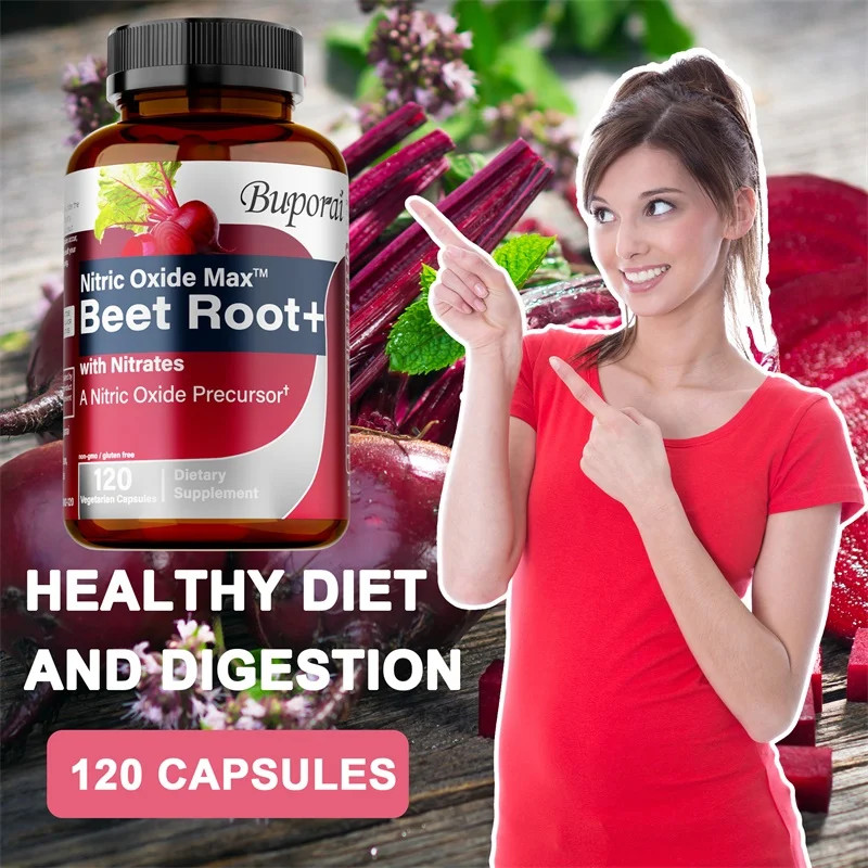 Nitric Oxide Max with Beet Root+ 120pcs -Boosts Muscle, Energy,Blood Circulation