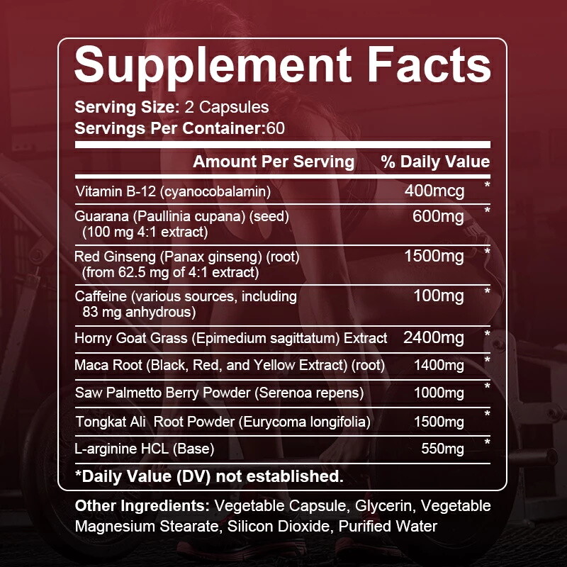 3X and for Capsules Men and Women – Energy, Enhance Endurance Energy Performance