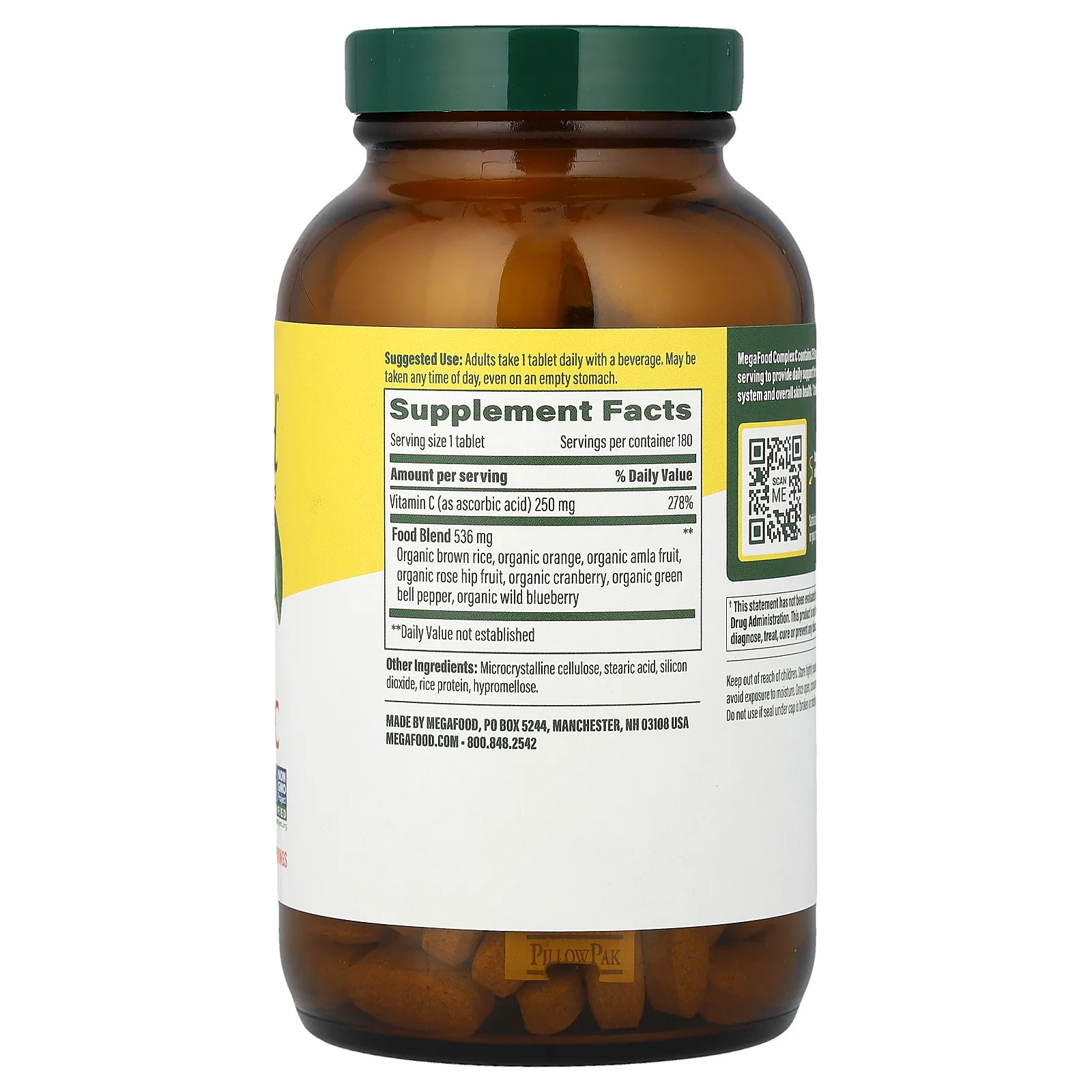 2 X MegaFood, Complex C, 180 Tablets