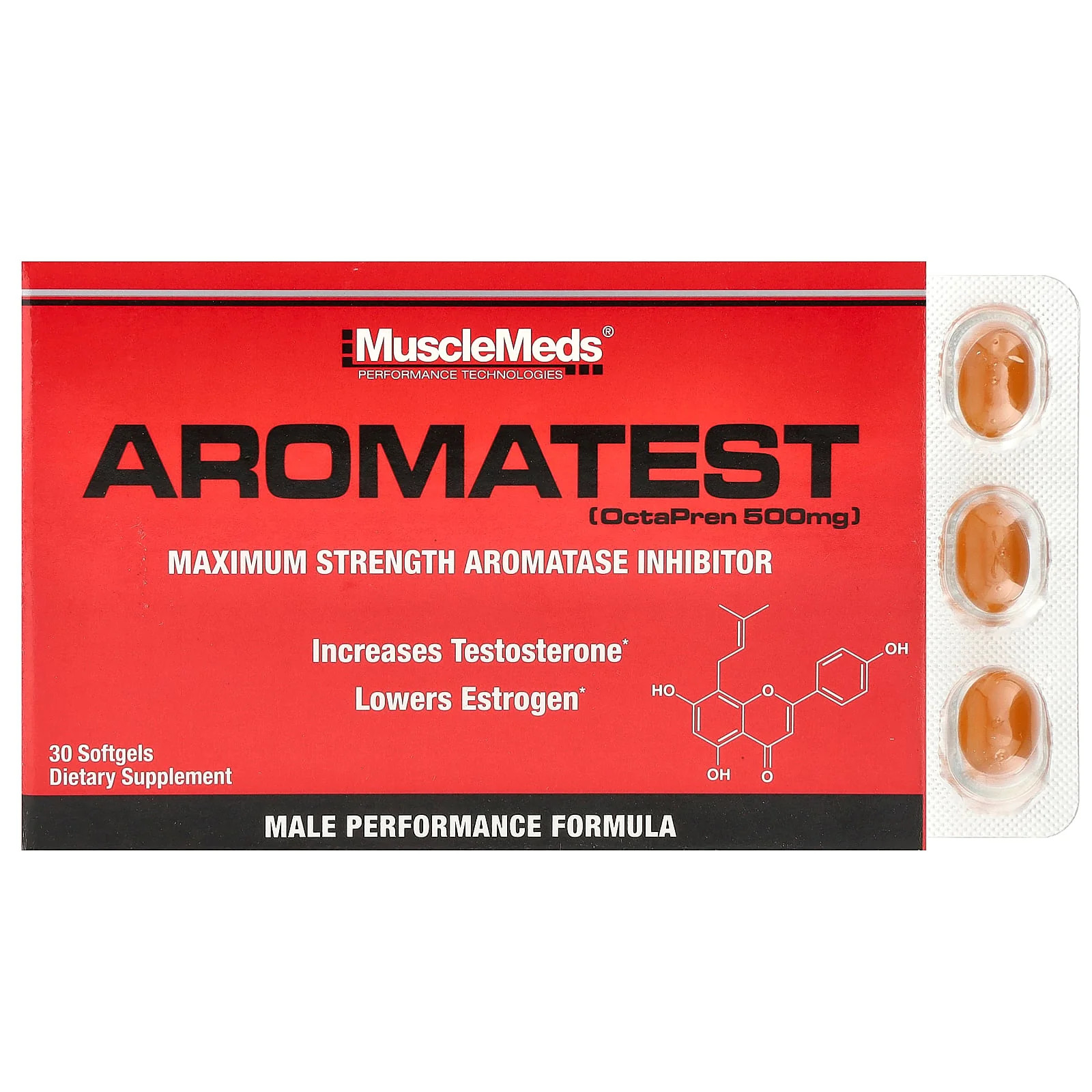 2 X MuscleMeds, Aromatest, 500 mg, 30 Softgels
