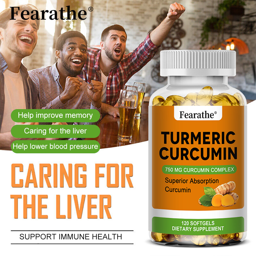 High Purity Curcumin Supplements Black Pepper Extract 750mg 120 Capsules US