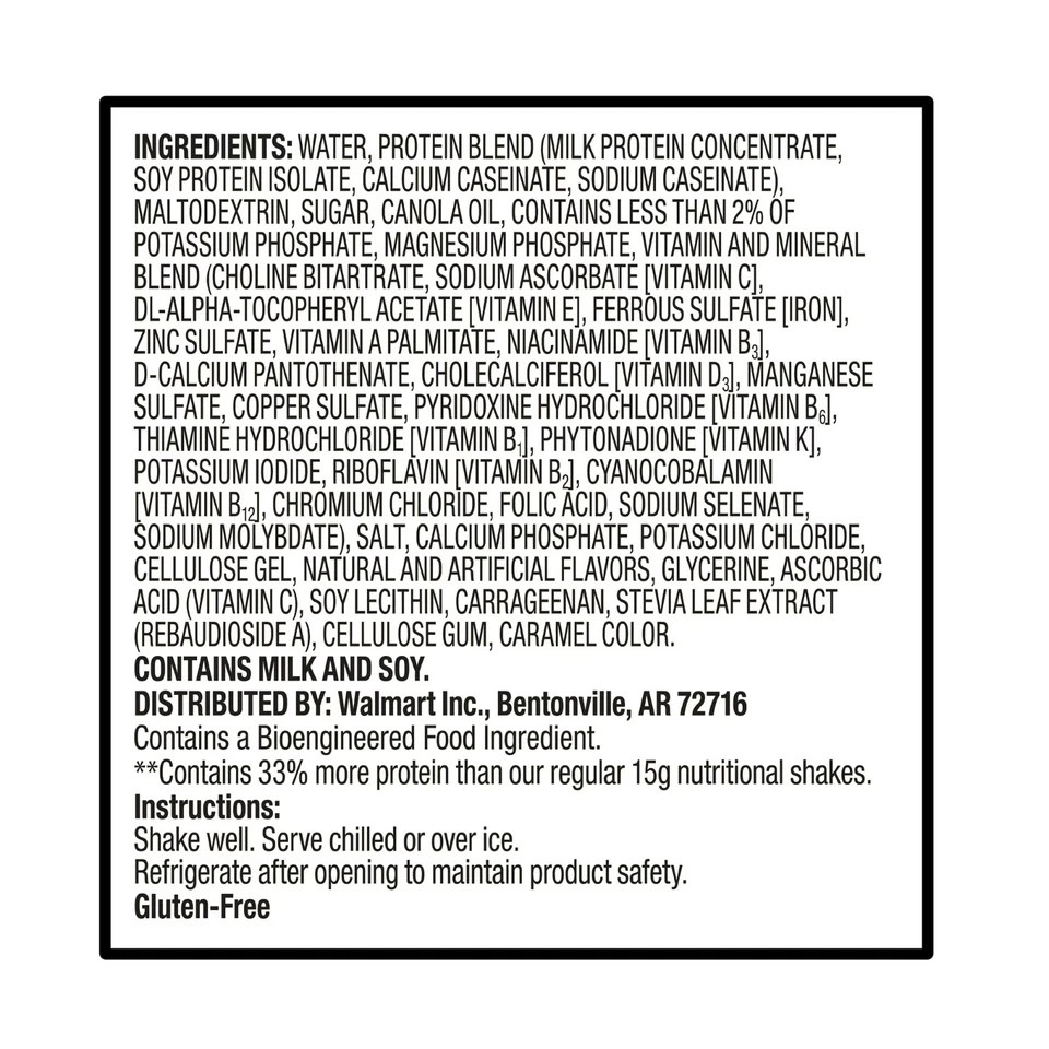 Equate High protein Nutritional shakes vanilla 8 oz 6 count