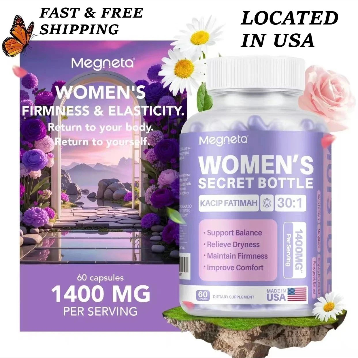 Women’s Secret Bottle-Vaginal Probiotics – Women pH Balance Health Supplement