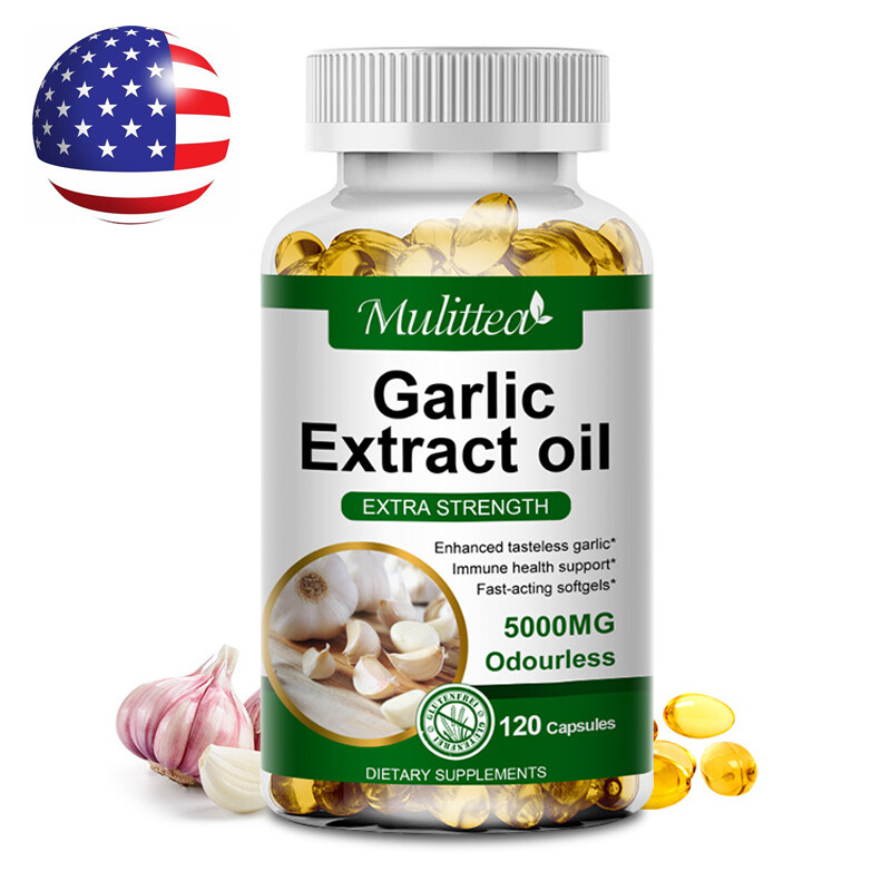 5000mg Garlic Oil 120 Rapid Release Softgels Capsules 5000 Extract organic Caps