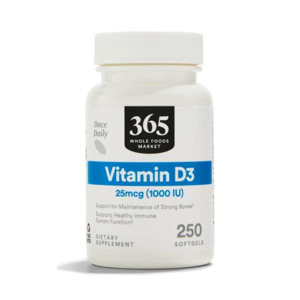 1/28 365 by Whole Foods Market, Vitamin D3 1000 IU, 250 Count