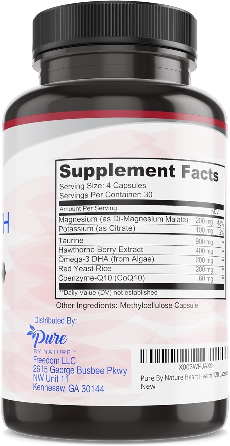 Pure By Nature Red Yeast Rice & CoQ10 Supplement, May Support Vascular Welfar…