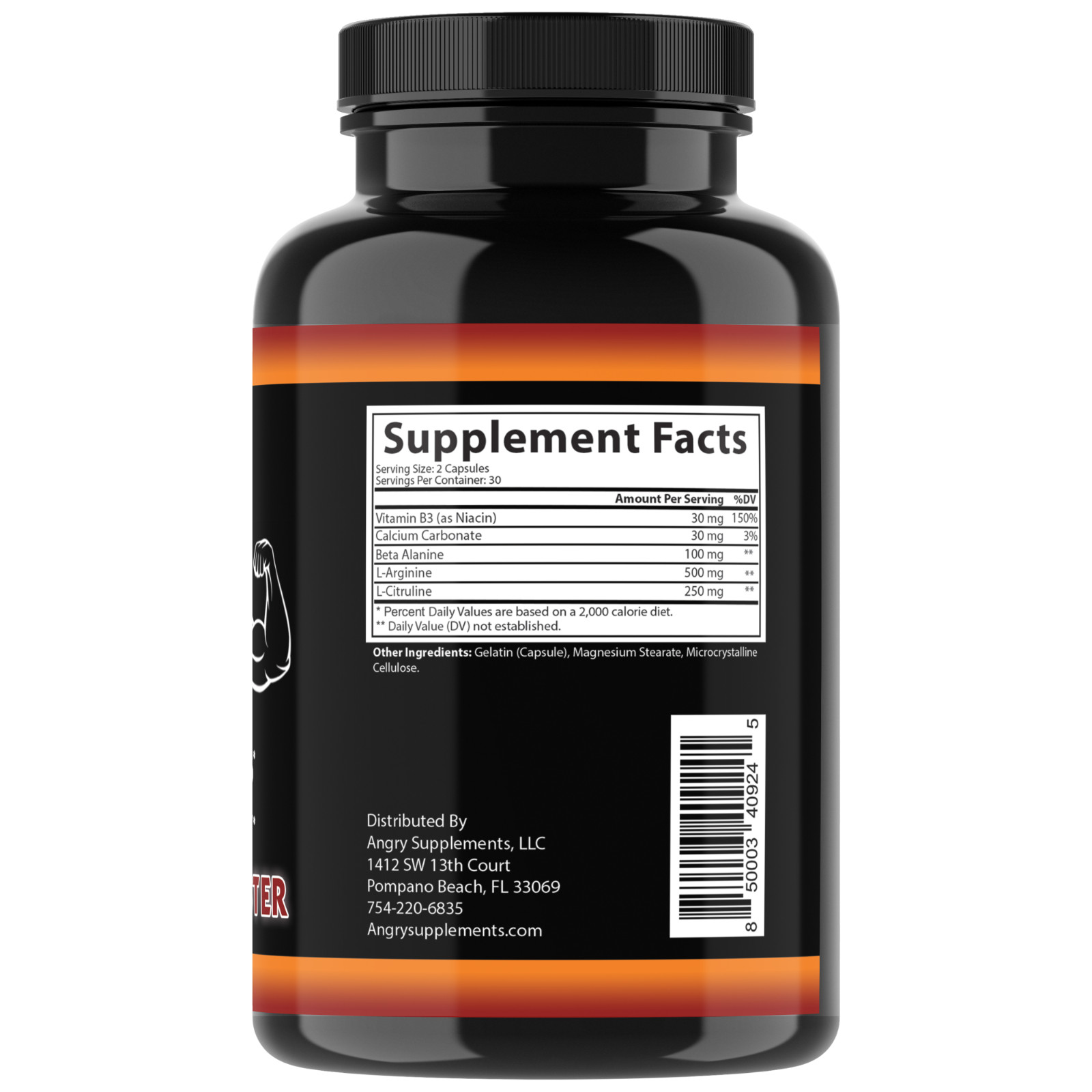 Monster Test Nitric Oxide Pre Workout Pump, Circulation, Recovery, Energy 1PK