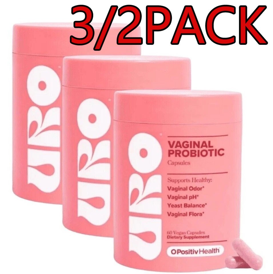 3/2PACK URO O Positiv Vaginal Probiotics for Women pH Balance W/ Prebiotics