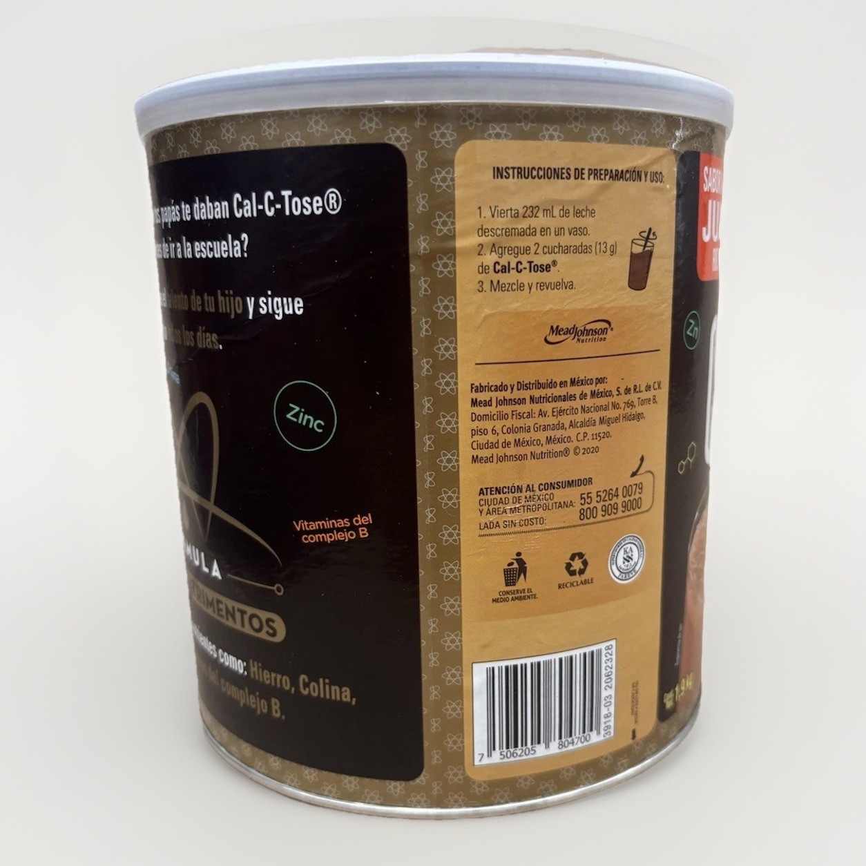 Cal-C-Tose Chocolate Powder Drink Mix 1.9kg Jumbo 146 Servings Mexico