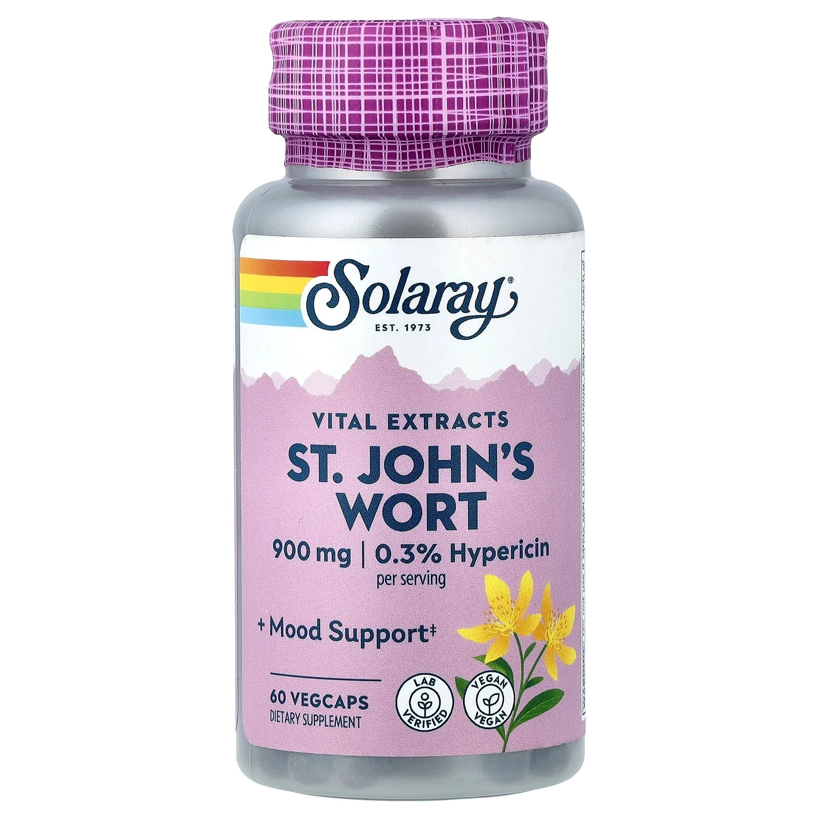 2 X Solaray, Vital Extracts, St. John’s Wort, 60 VegCaps