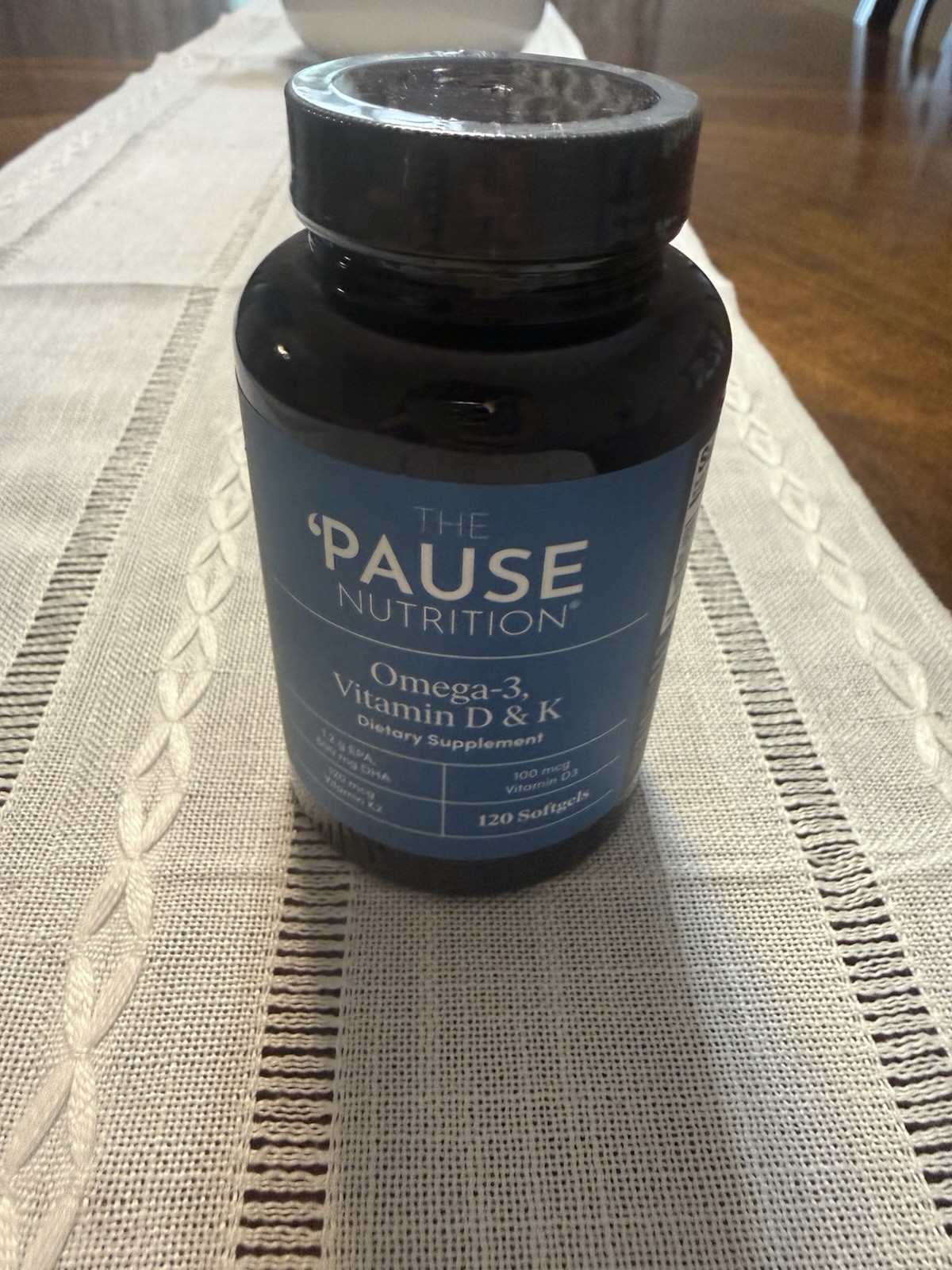 The Pause Nutrition Omega 3 Vitamin D & K2 Supplement Gluten Free