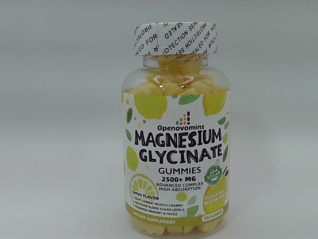 Openovomins Magnesium Glycinate Gummies 2500+ Mg Lemon Sugar Free Gluten Free