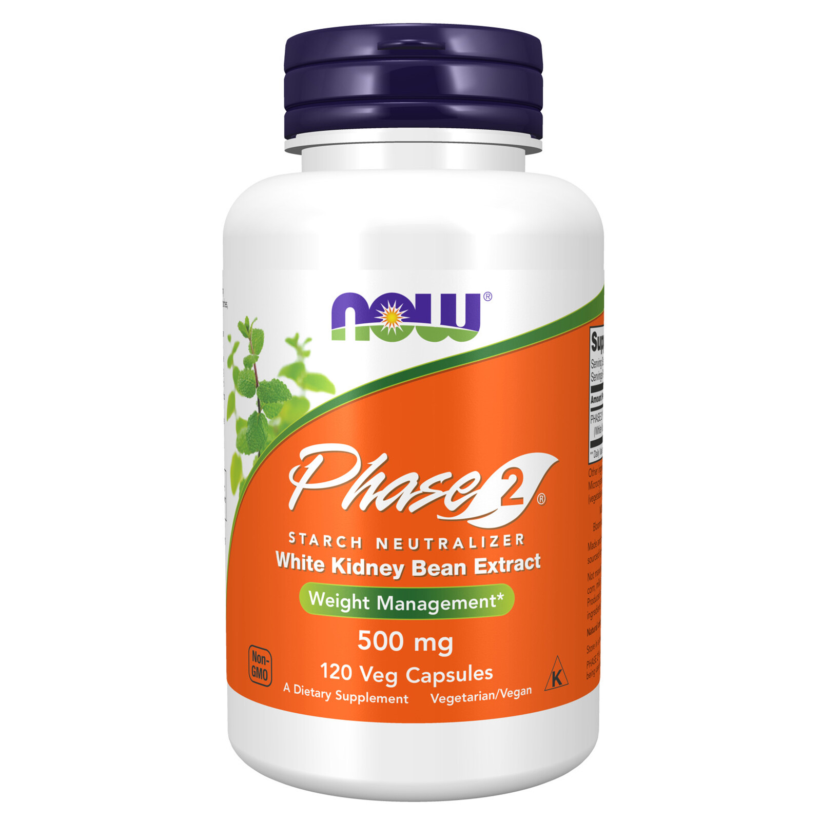 NOW FOODS Phase 2 500 mg 120 Veg Capsules