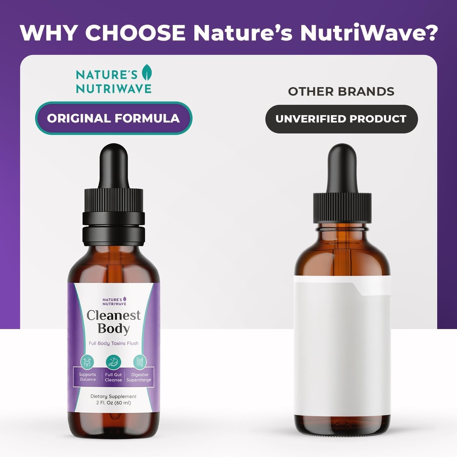 Cleanest Body Natural Detox Liquid Supplement w/ Fennel Seed, Marshmallow Root