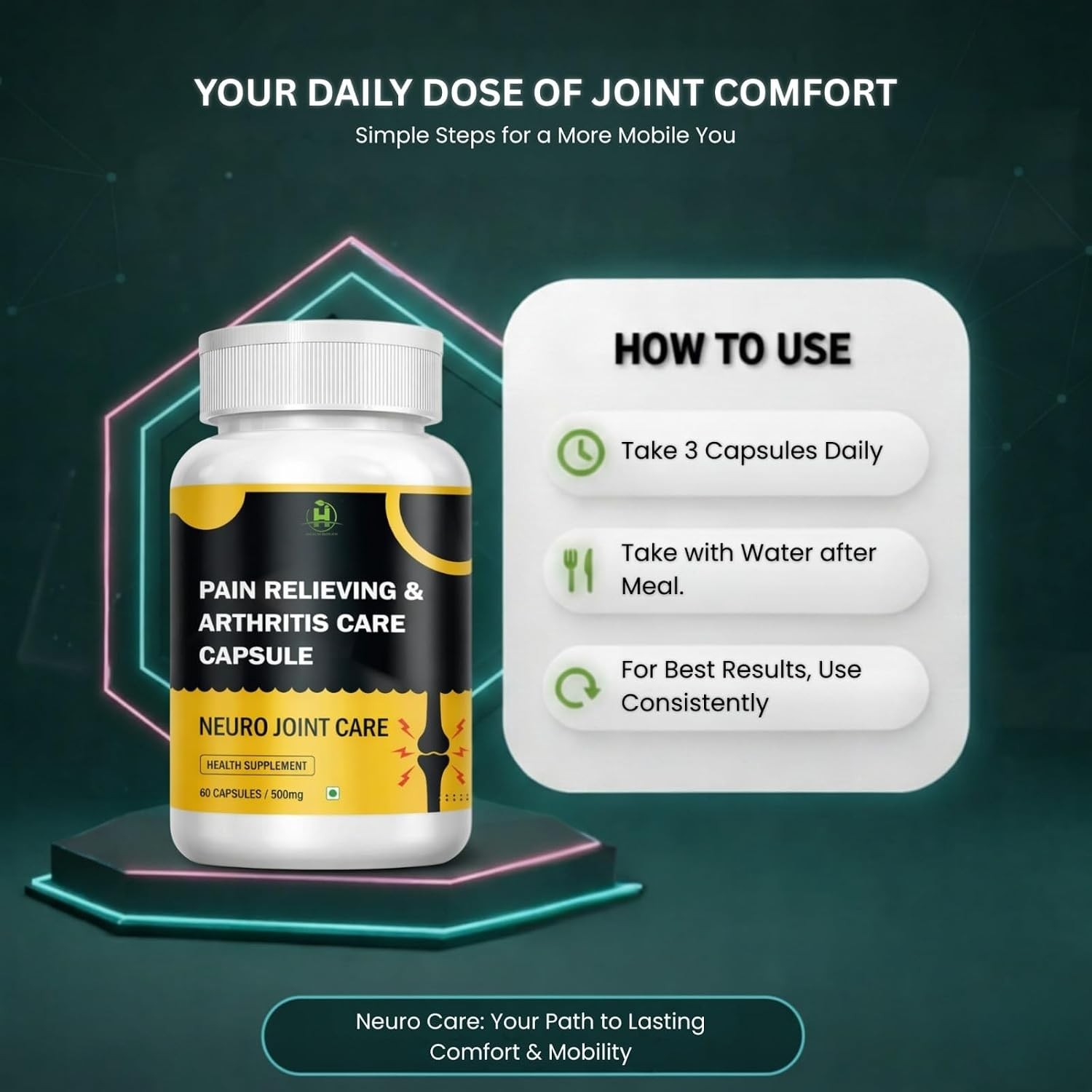 Healthy Nutri.tion Neuro Joint Care 180 Veg Capsules