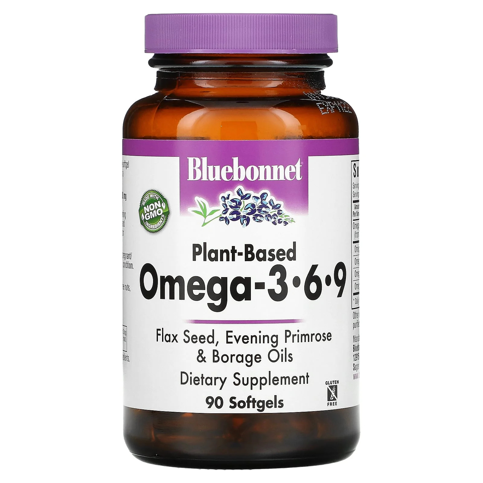 2 X Bluebonnet Nutrition, Plant-Based Omega-3-6-9, 90 Softgels