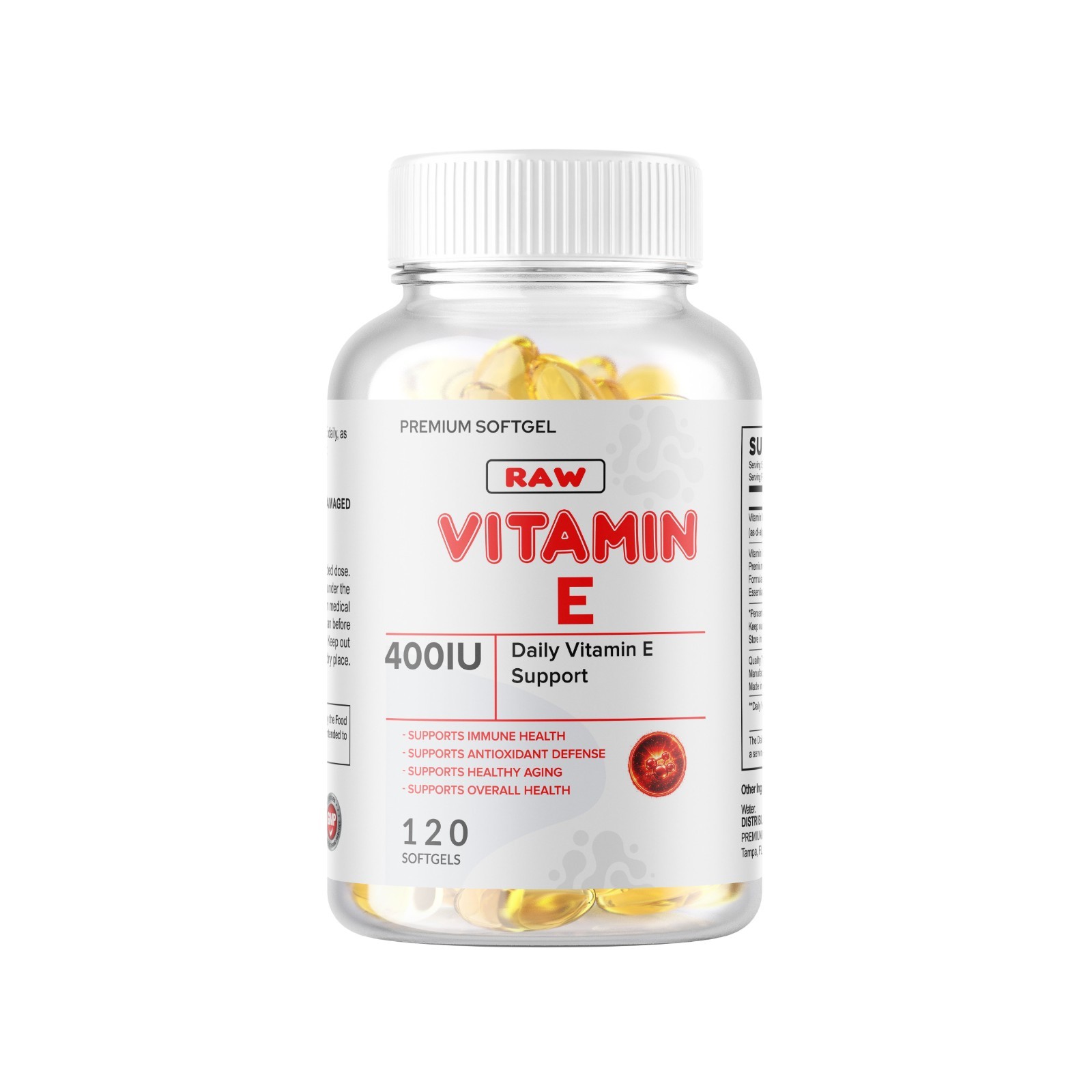 Vitamin E 400 IU – 240 Softgel Support Healthy Skin Fight Inflammation Non-GMO