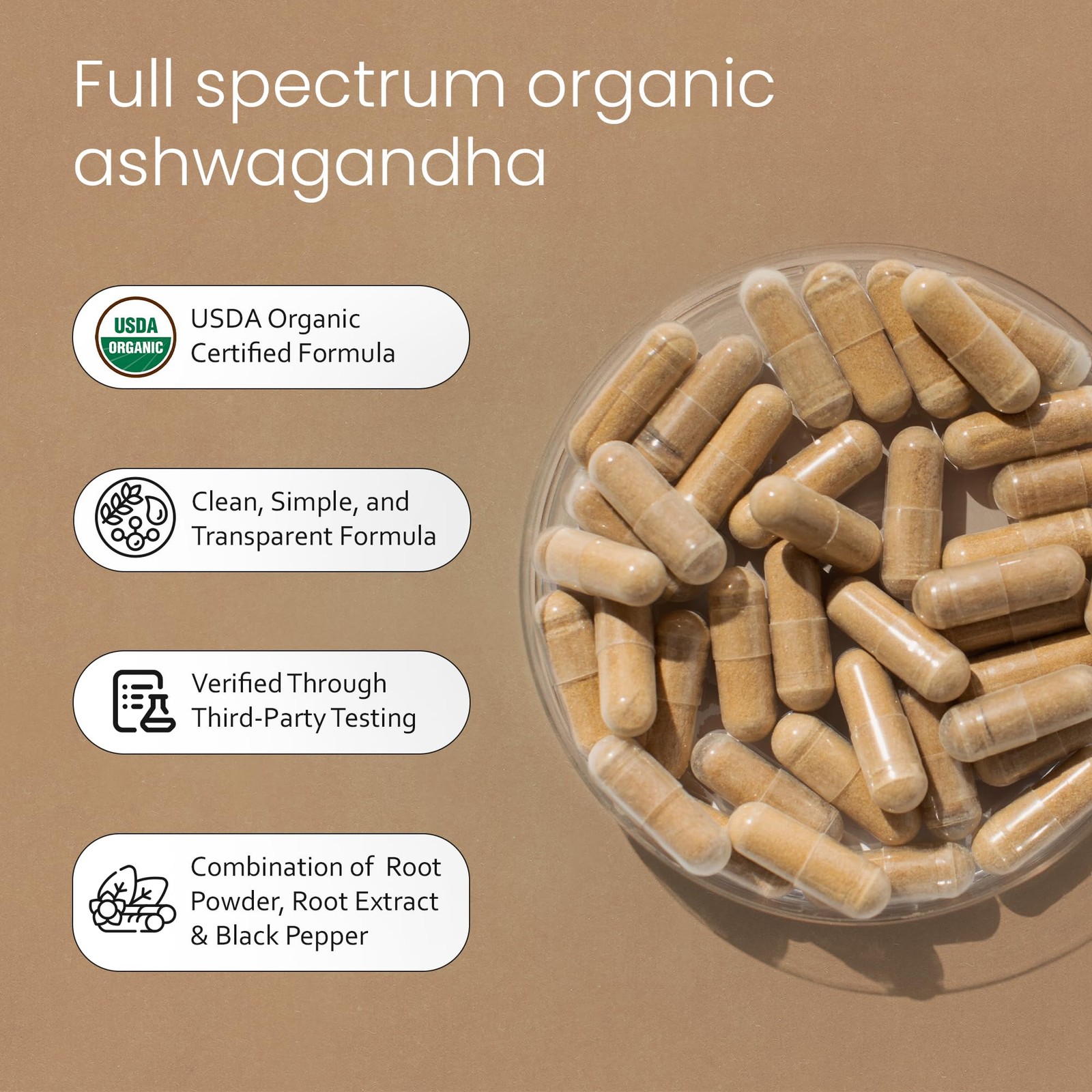 NaturaLife Labs Organic Ashwagandha 2100 mg per Serving – Full Spectrum Root …