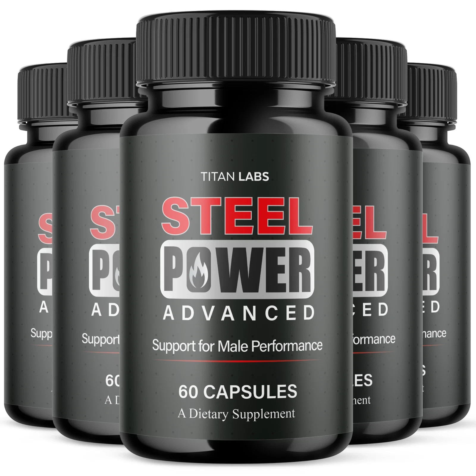 (5 Pack) Steel Power Advanced Male Health Support Supplement SteelPower