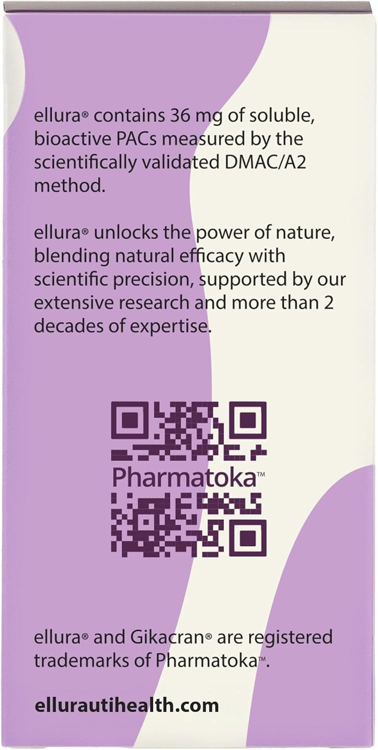Ellura 36 mg Clinically Backed Cranberry Extract for Urinary Tract (90 Capsules)