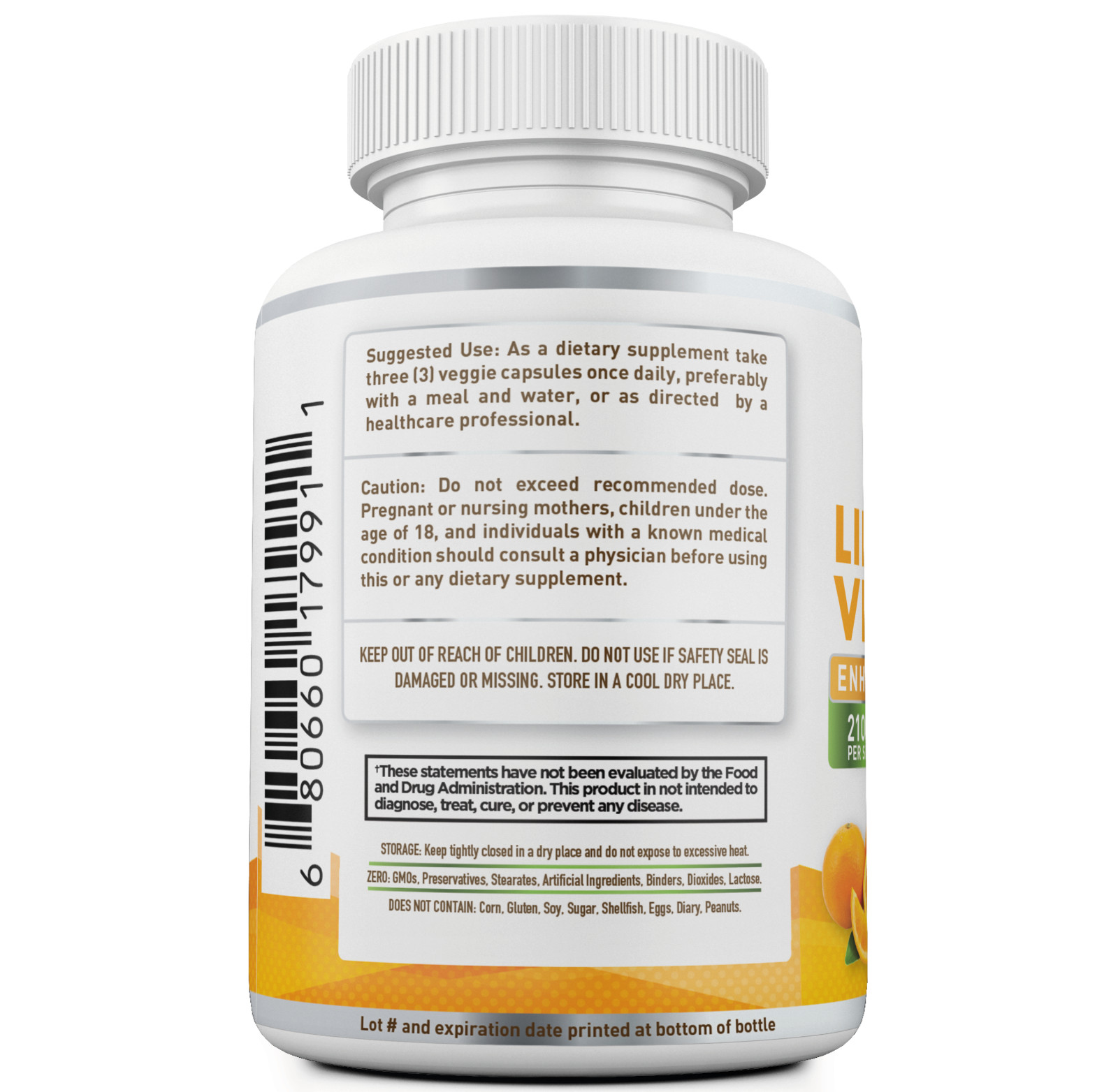 Nurture Alley Natural Organic Vegan Liposomal Vitamin C 2100mg High Absorption