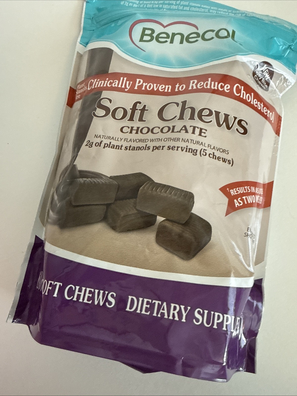 Benecol Soft Chews Plant Stanols for Cholesterol Management New Easy Bite