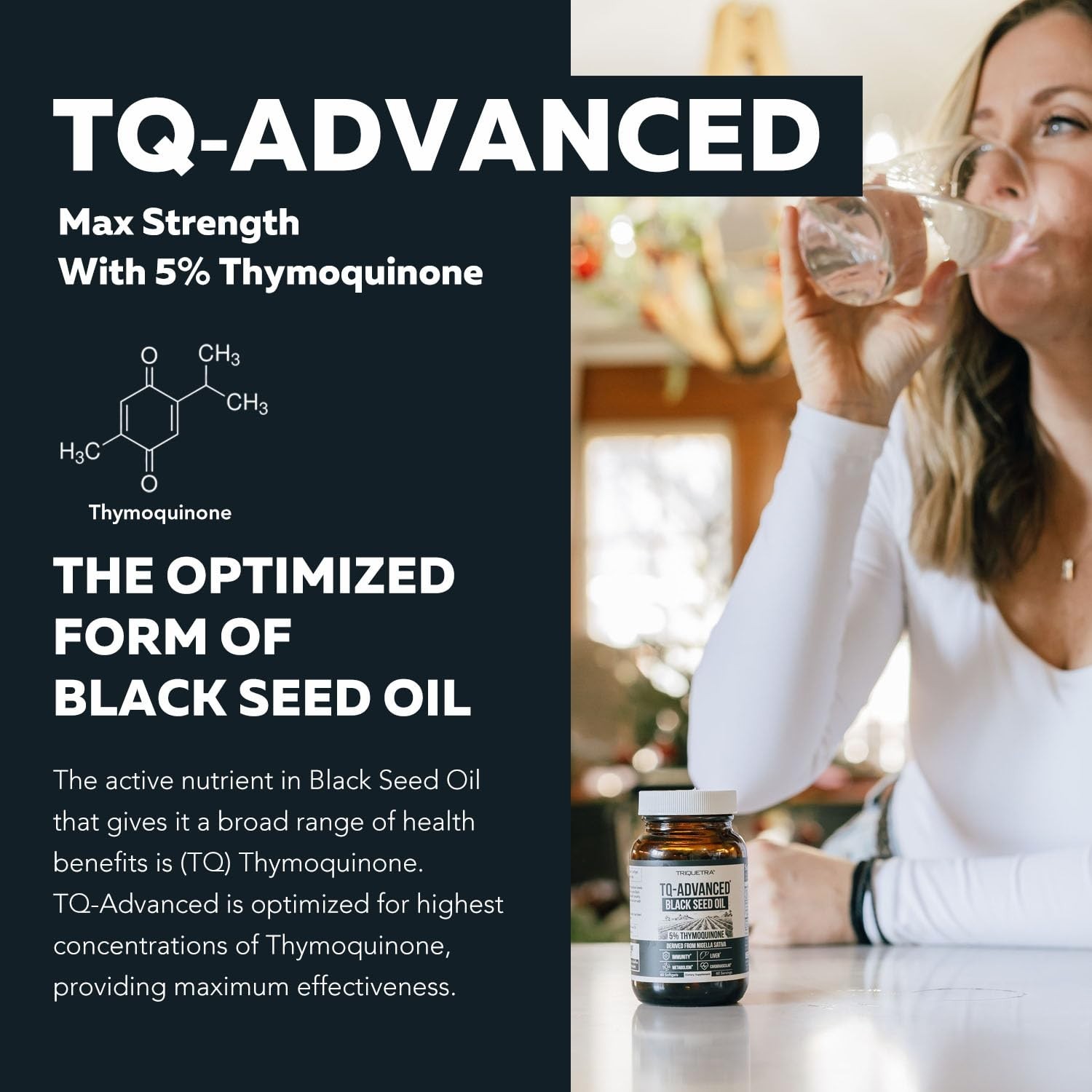 High Potency Black Seed Oil Softgels 500mg – 5% Thymoquinone, Vegan, 60 Count