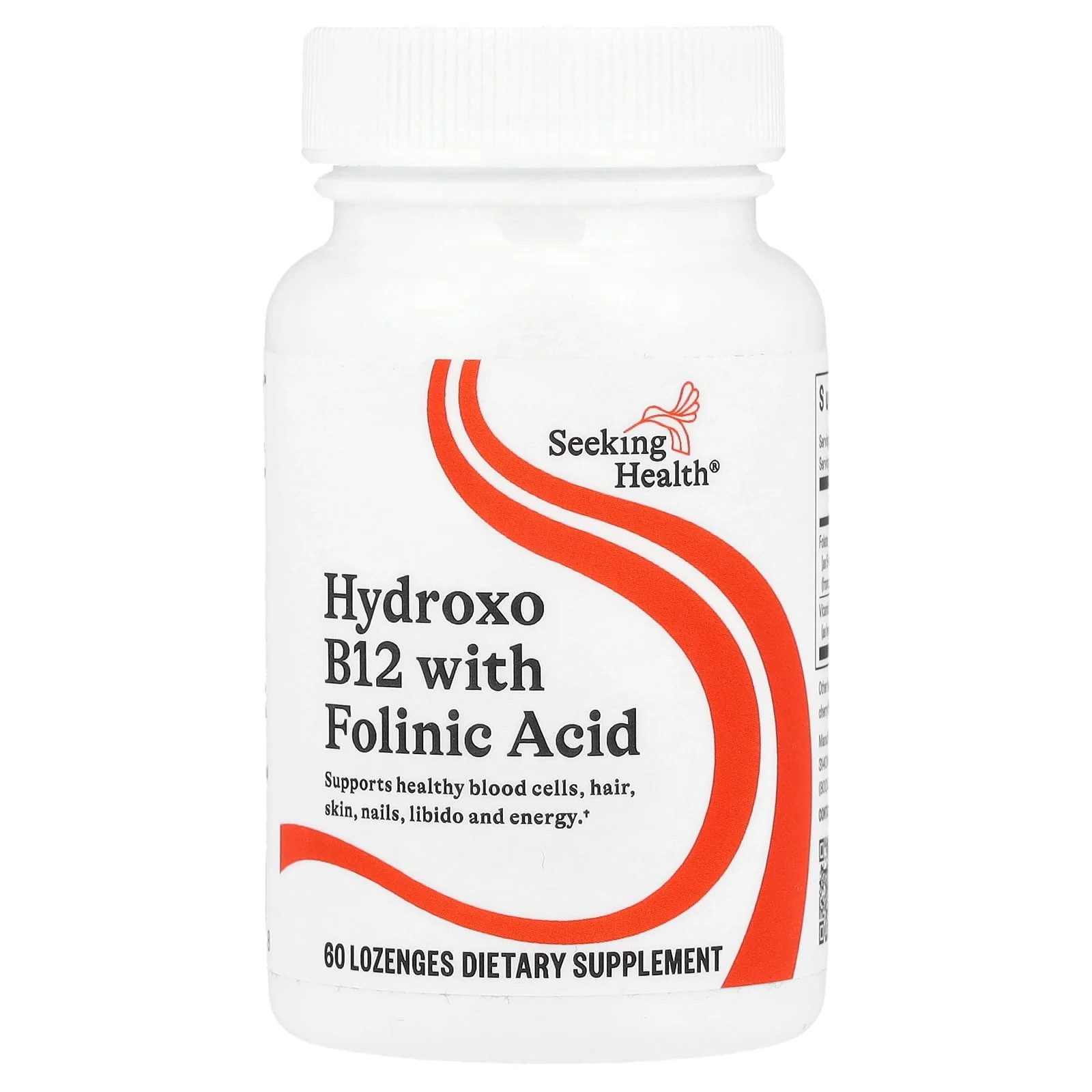 2 X Seeking Health, Hydroxo B12 With Folinic Acid, 60 Lozenges
