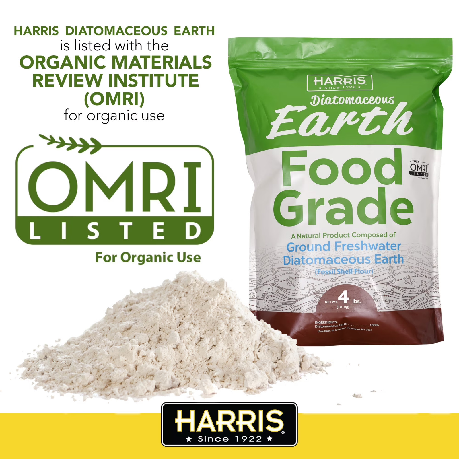 4 lbs. (64 oz.) Diatomaceous Earth Food Grade 100%