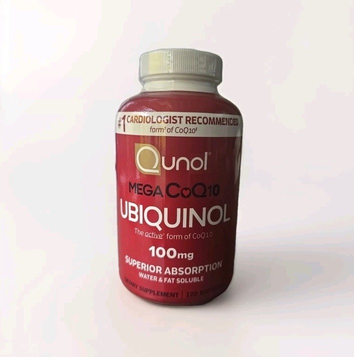 QUNOL UBIQUINOL 120 Softgels 100mg Mega CoQ10 Exp 2027