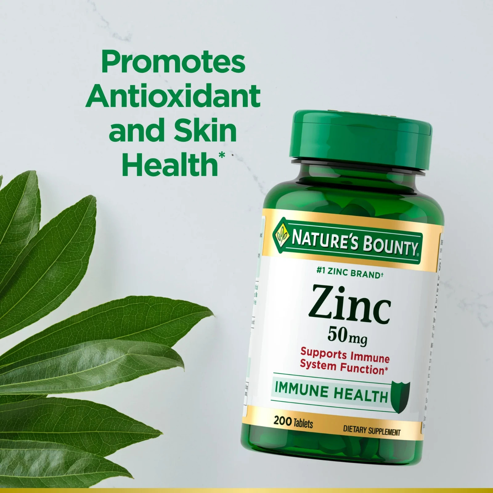 Nature’s Bounty Zinc 50 mg 200 Tablet Support Immume System EXP 02/2029