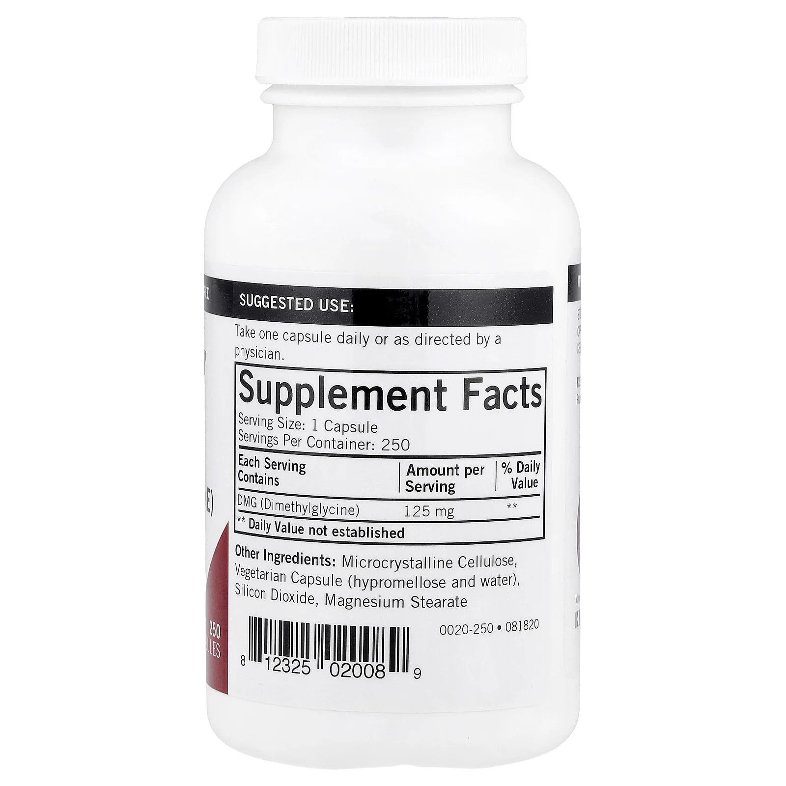 2 X Kirkman Labs, DMG, 125 mg, 250 Capsules