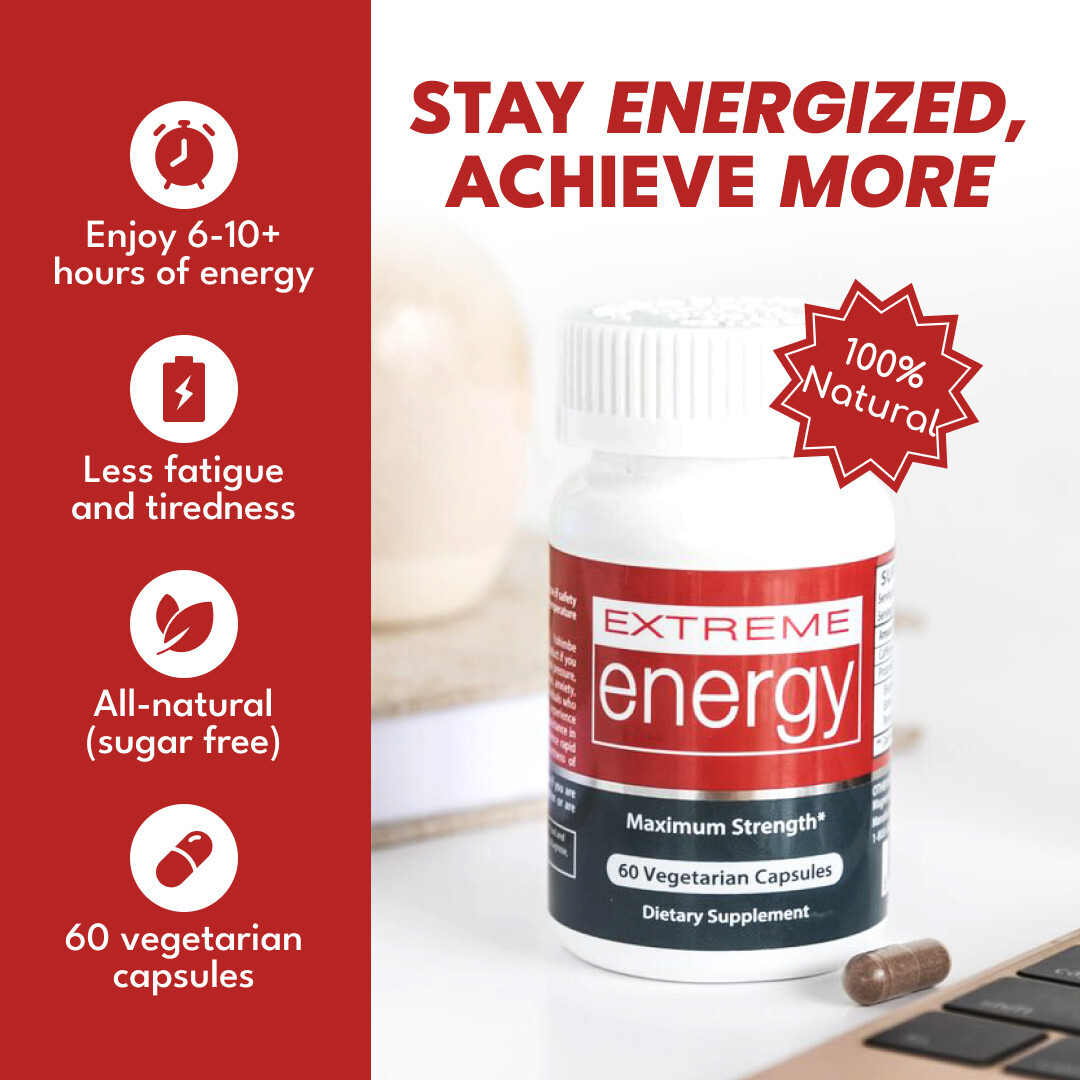 Herbal Nitro Extreme Energy – Maximum Strength Energy Pills for Women & Men