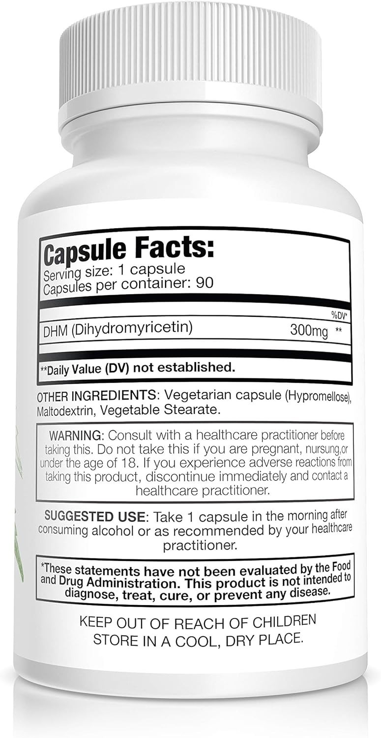 Dihydromyricetin (DHM) (Hovenia Dulcis Extract) 90 Count (Pack of 1)