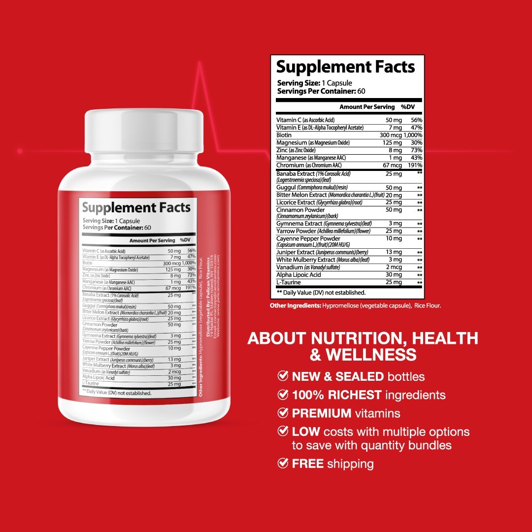 GlycogenSupport-Cardiovascular Health,Blood Pressure & Sugar Support-10 Bottles