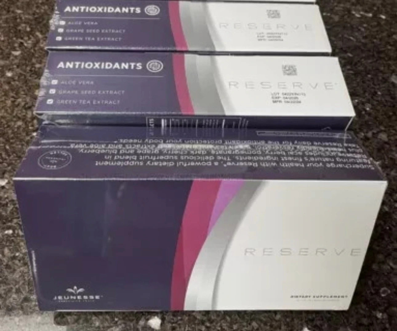 Jeunesse Reserve Resveratrol Antioxidants Fruit Blend Gel Packs – 3 Boxes
