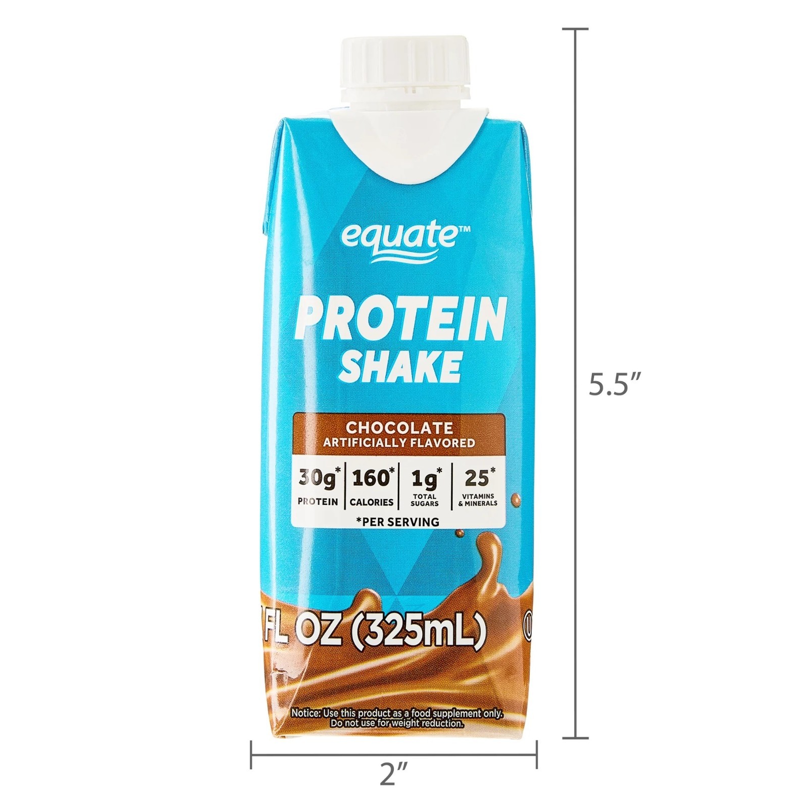 Equate High Performance Protein Shake, Strawberry, 11 fl oz, 12 Ct New