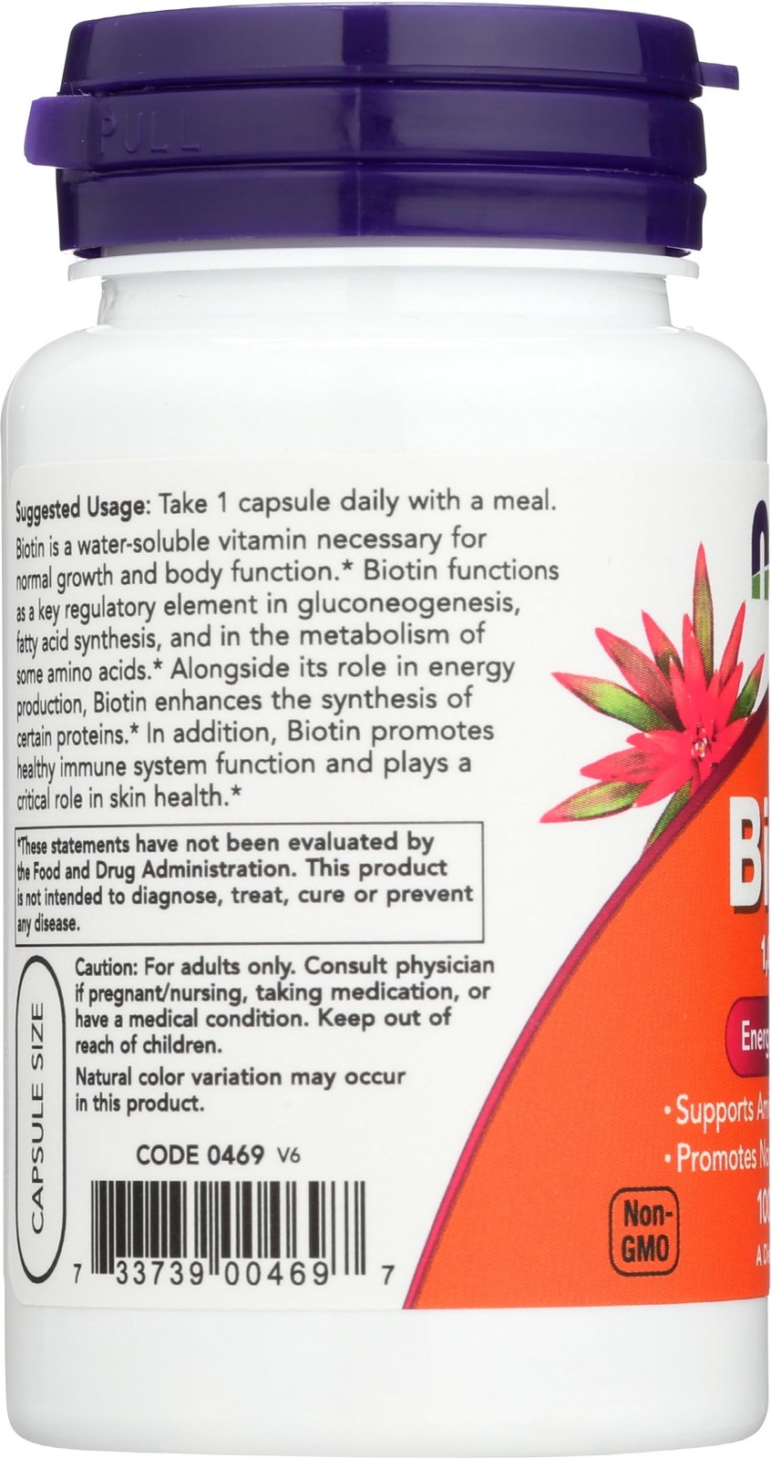 Now Foods Biotin 1000 MCG – 100 Capsules 100 Count (Pack of 1), No Color