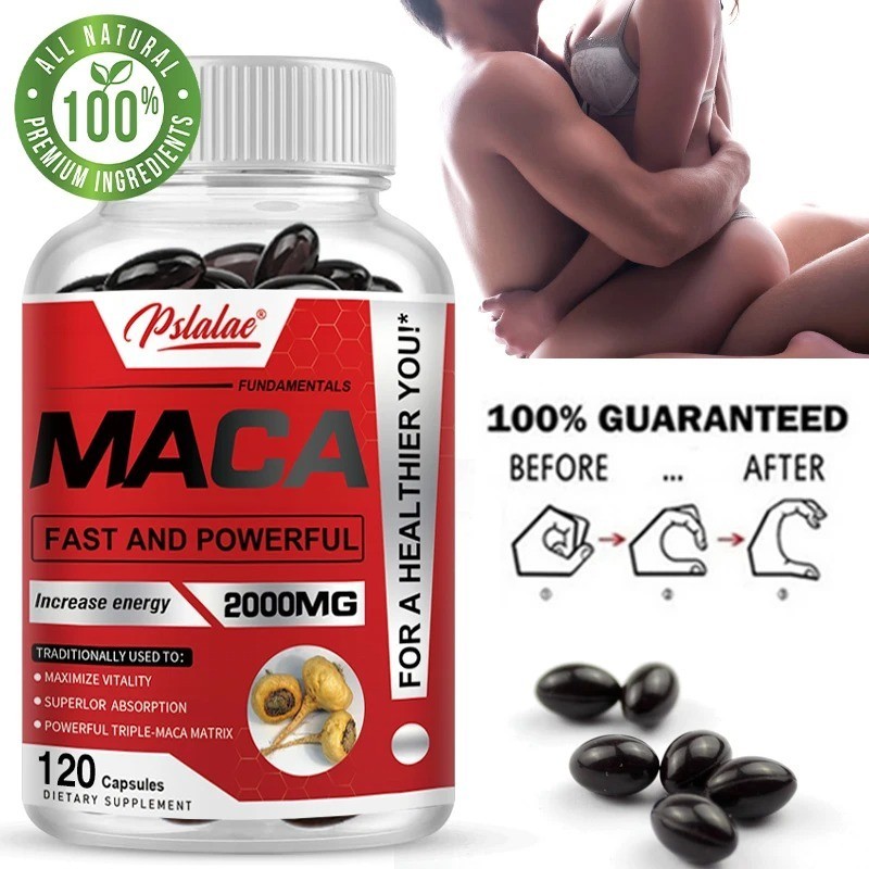 Maca Root Capsules Black Red Yellow Maca Herbal Supplement for Men Women